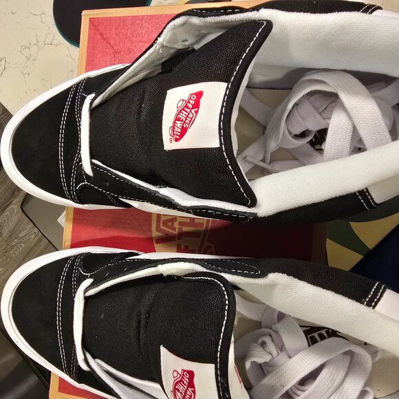 VANS Knu Skool Mid OG 2023 MEN'S SNEAKERS VN000CQ96BT BLACK CLASSIC Size 13 NEW - Picture 8 of 10